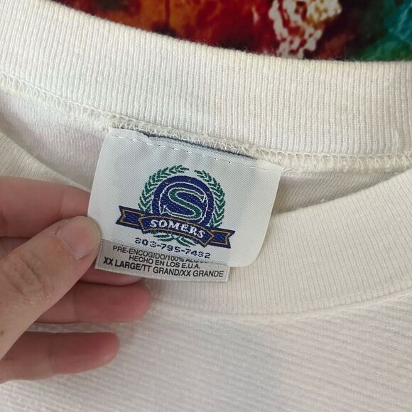 Vintage Oneita Super Heavyweight Caribbean Embroidered Graphic T-Shirt Single St - Picture 2 of 7